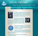 Site Internet Vitrine de la socit Cristal Fontaine spcialise dans le cristal grav au Laser 3D.