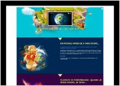 Site vitrine présentant un jeux vidéo avec différents effets telle qu'un carrousel d?image, un menu animé, des informations au survol, un effet 3D ( parallax) lors du défilement de la page.