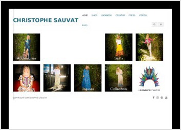 Site ecommerce d'un créateur de vêtements ethniques