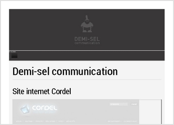 Ergonomie et design du nouveau site de la société Cordel.