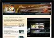 Réalisation de site internet "Ps-Equipements", protection solaire et thermique des surfaces vitrées.