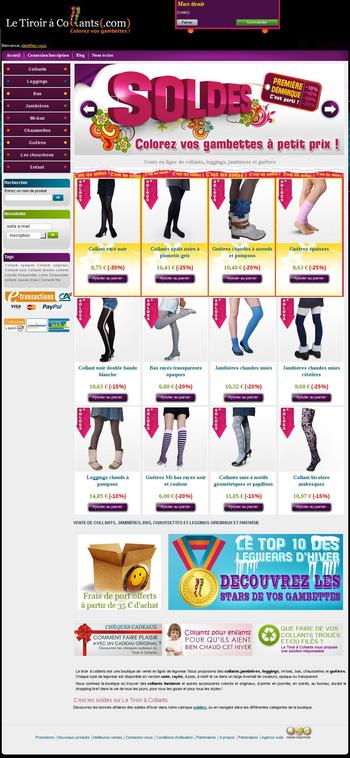 Boutique de vente en ligne de collants et autres legwears originaux et colors.