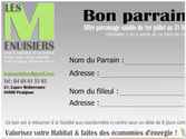 création de chèques cadeaux et bons de parrainage pour l'entreprise Les Menuisiers à Perpignan