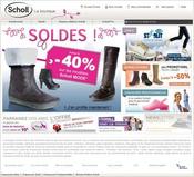 création du site ( Oxatis ) et wemastering ( depuis plus de 3 ans ) du site de vente en ligne de la marque Scholl