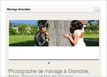 Site crée pour un photographe professionnel de mariage