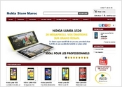 conception et réalisation du site vetrine e-commerce pour Nokia store Casablanca.