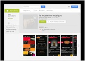 La nouvelle version de cette application ludique et innovante vous permet de d�couvrir :
? les coulisses et les secrets de la R�serve des instruments de Musique,
? un parcours comprenant plusieurs instruments de musique et objets r�partis sur les quatre continents du Plateau des collections : extraits sonores, fabrication, situation de jeu, motifs sculpt�s?,
? de nombreux jeux interactifs in�dits.