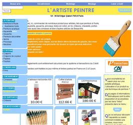Boutique en ligne du magasin L Artiste Peintre, Paris 14.Back-Office de gestion des produits.