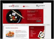 KOMO JAPON est un restaurant inventif dans le respect des traditions Japonais et asiatique. Nous avons ralis son site de vente en ligne et surtout de gestion de livraison online.
Le design du site est bien adapt aux nouvelles tendances du web ainsi qu\