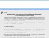 Site web de Physical Sciences Communication.