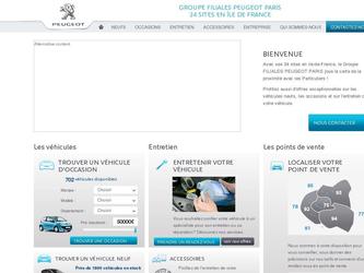 Site institutionnel de l'ensemble des concessions Peugeot en Ile de France.

Ce dispositif intgre notamment l'activité véhicules d'occasion avec la mise à jour quotidienne de l'ensemble du stock (800 voitures).

Ce site dispose de nombreux formulaires branchés en web service sur l'outil CRM de Peugeot.