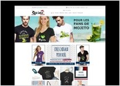 Création d'une boutique en ligne de tee shirts personnalisés avec payement par CB, chat on line.