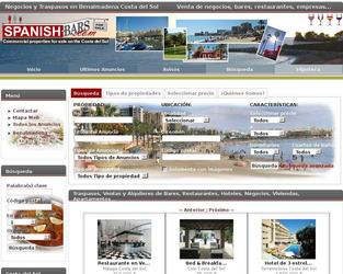 Site r&eacute;alis&eacute;e pour une agence immobili&egrave;re espagnole sp&eacute;cialis&eacute;e en vente de bars et restaurants