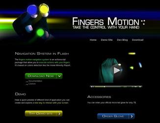 The fingers motion navigation system is an actionscript package that allow you to execute actions with your fingers.Its based on colors detection like the movie Minority Report.