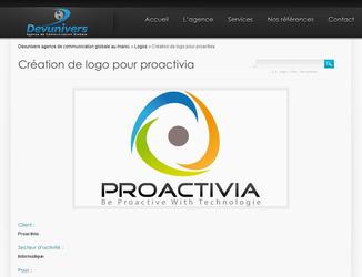 Logo proactivia socit d informatique qui opre dans la vente des pc de bureau et pc portable et aussi l installation des rseaux d entreprise.