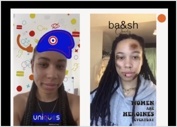 1. Filtre Instagram pour promouvoir l'événement UNIQUES par Diversidays.
2. Filtre Instagram pour promouvoir la campagne "Women are Heroines everyday" par Bash.