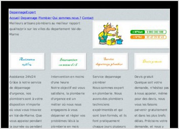 c'est un  site web de plomberie du d&eacute;partement 94 en France