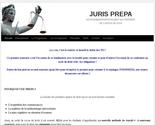 Site Vitrine de JurisPrepa société offrant des cours privés afin de préparer les examens en faculté de droit