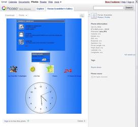 cr�ation d actualit� , donnant plein d informations sur le jour , la date , la m�t�o ...  Cr�ation d un horloge anim�e bougeant en temps r�el .( #d�soler pour les photos# cela provient de mon site donc suivant les r�gles de progonline je met que des photos )  