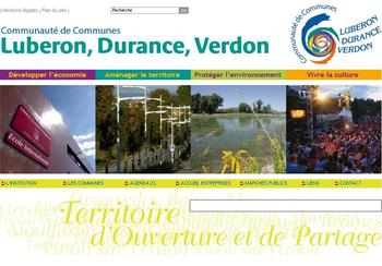 Site de la Communauté de communes Luberon Durance Verdon, entièrement géré par CMS (multi-utilisateurs, droits d'accès, ...)