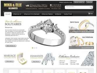 Boutique en ligne vendant des bijoux