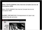 WALL TEXTO GRAPHIC Site Internet Complet Service de Conception WEB