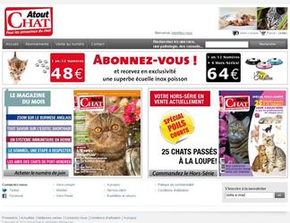 Site en prestashop,vente en ligne de magazines pour chat+ abonnements (utilisation du mme template de http://www.atoutchien.fr/
