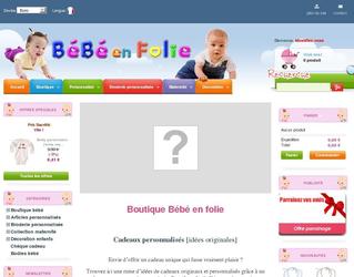 Création d'un site e-commerce accessoires pour bébé tétines personnalisé body personnalisés et maternité
