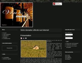 Modèle de site internet pour les viticulteurs.