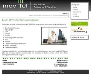 Site internet de l entreprise Inovtel, spcialiste en tlcommunications pour les entreprises