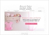 Réalisation d'un site vitrine pour un dépôt vente de vêtements de luxe pour enfants Paris 15. Design personnalisé