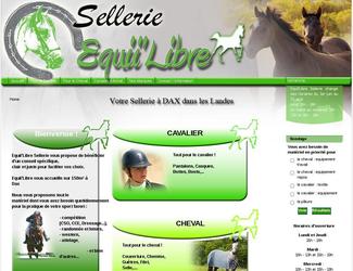 Site vitrine de la Sellerie Equii Libre  Dax. Site de 6 pages avec cration d une charte graphique spcifique et adapte au CMS JOOMLA!. Ralisation de logo, carte de visite, carte de fidlit, casquette personnalis, bannire commerciale et Flyers publicitaire. 