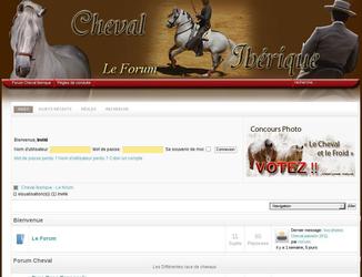 Forum de discussion Cheval Ibrique fond sur un template sur mesure JOOMLA! et le forum Kunena avec intgration de module Community Builder. 