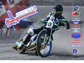 Poster destiné aux fans, sponsors et autres pour un pilote anglais de moto, évoluant aux 4 coins du Monde