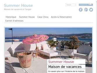 Summer House est une des maisons historiques de la ville de Tanger. 

Prestations :
Web design - Intégration HTML / CSS - Développement - Contenu - SEO

Descriptif :
Le site développé sous WordPress, HTML5, CSS3, propose une organisation du contenu des pages par onglets. Quant au carnet d'adresses, le détail de chacune s'affiche en rollover ! 

Mise en ligne : Décembre 2012. 


