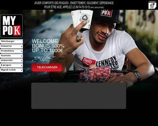 Site internet du site de poker en ligne mypok.fr Nous gérons également l'ensemble du marketing online de l'opérateur