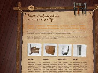 Mini Site internet pour artisan menuisier  Dijon. Design original. A voir