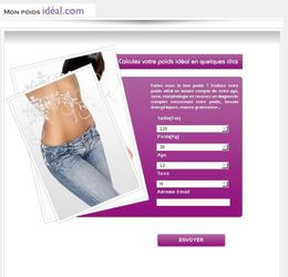 site e commerce permettant de calculer son poids id�al avec int�gration allopass