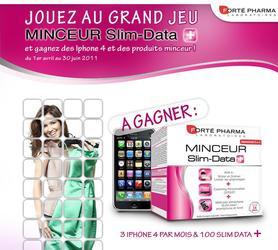 Maquette jeux concours "Mon slim data +" de Fortepharma.