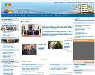 Portail Internet du Ministère des Finances du Sénégal
