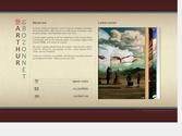 Portfolio d'un illustrateur. La prestation comprend le graphisme ainsi que le développement. J’ai mis en place une interface d’administration personnalisée (codée entièrement par mes soins) afin que l’illustrateur puisse mettre son site à jour lui-même.