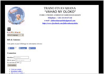 Site web religieux qui présente la religion "Vahao ny oloko "  avec les vidéos de témoignages.