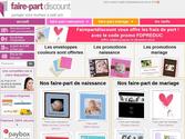 Fairepartdiscount.com est un site de personnalisation de faire-part Naissance et Maraige en ligne. La visualisation de votre faire-part personnalisé avec  texte, photos, typographies et couleurs est en temps réel.

    Site e-commerce
    Outil de personnalisation flex
    Gestions des images personnalisées en temps réel
    Gestion de différents formats de faire-part
    Processus de check-out
    Gestion types dexpéditions Colissimo et Chronopost
    Gestion de commandes, fabrications et expéditions
    Gestion caddie
    Gestion choix denveloppes couleurs assorties et de papiers luxueux
    Paiement en ligne sécurisé Paybox
