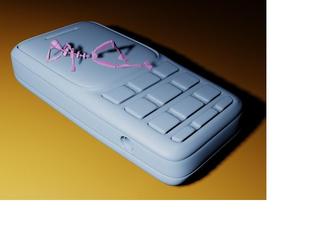 D&eacute;but d'un projet. Mod&egrave;le 3d d'un t&eacute;l&eacute;phone mobile.