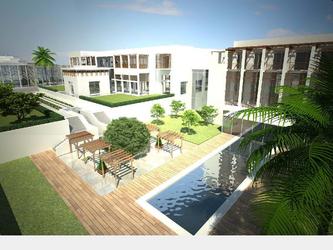 Perspective pour un concours du projet de la résidence de l ambassadeur du Koweit en Tunisie