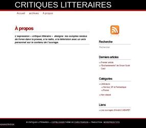 Blog littéraire basé sur le module wordpress. La publication des articles se fait comme un traitement de textes.