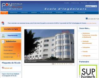 C'est le site officiel de l'École Superieure  privée  de Polytechniques a Sousse en Tunisie (École  d'ingénieurs)

un site Joomla, avec back Office développé et espace privé pour étudiants et enseignants