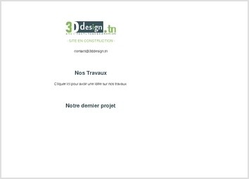 Site web portfolio de l'entreprise 3Ddesign.tn