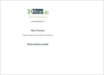 Site web portfolio de l'entreprise 3Ddesign.tn