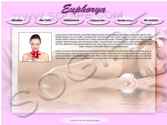 Désign d'un site web de beauté, qui n'a pas encore été présenté au client.

Les tons roses et légers ajoute la touche féminine, car le client est une esthéticienne.
